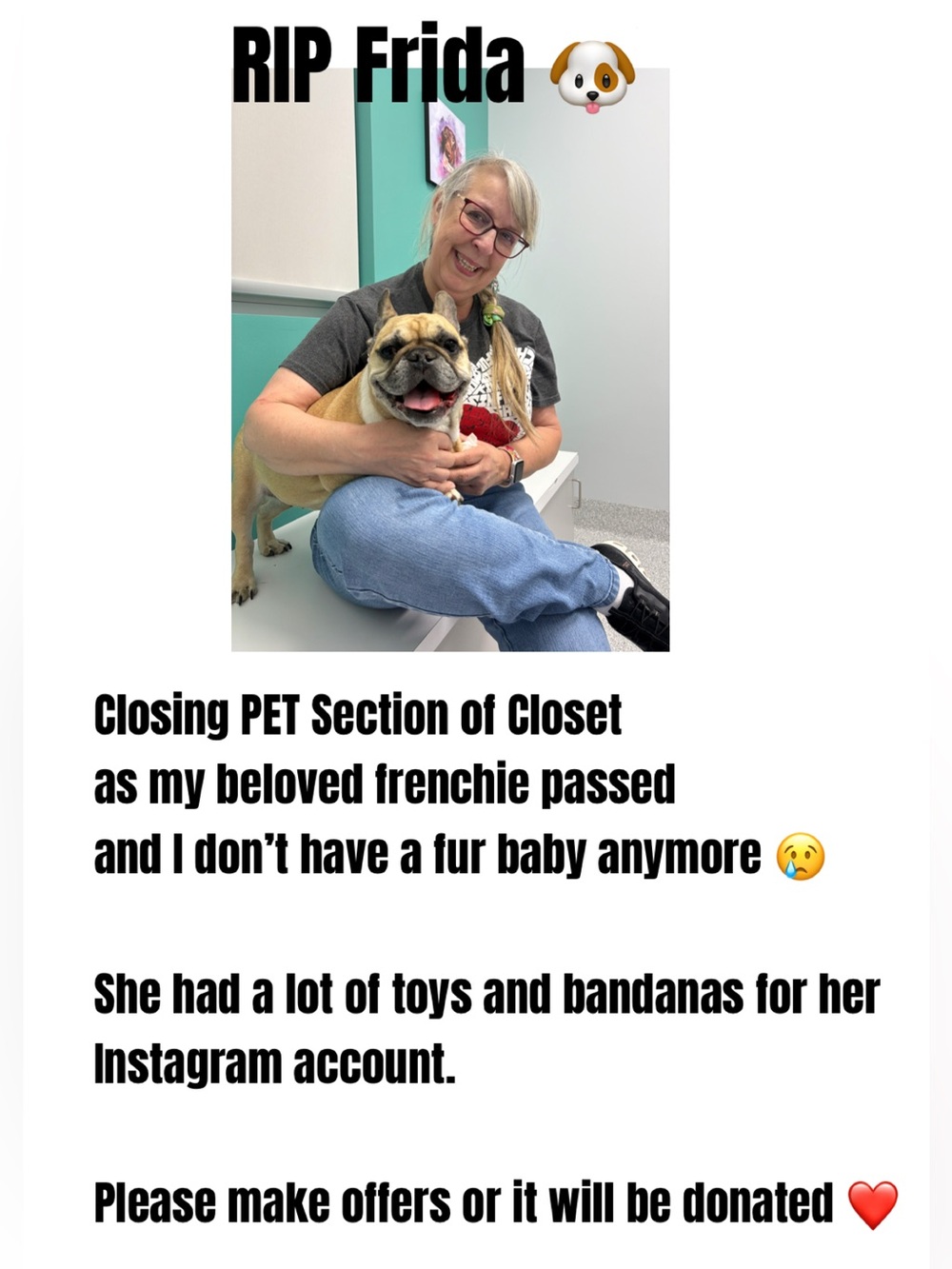 Please read the cover slide: I would like to close my poshmark PET section 🪦🐶
